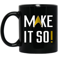 MAKE IT SO! 11 oz. Black Mug